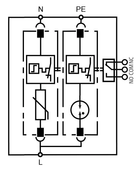 TRS2-C40 SPD N-PE Circuit diagram