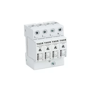 Front view of Thor TRS-D10, a Type 1 AC surge protective device.