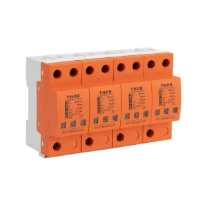 Front view of Thor TRS7-B120, a Type 2 AC surge protective device.