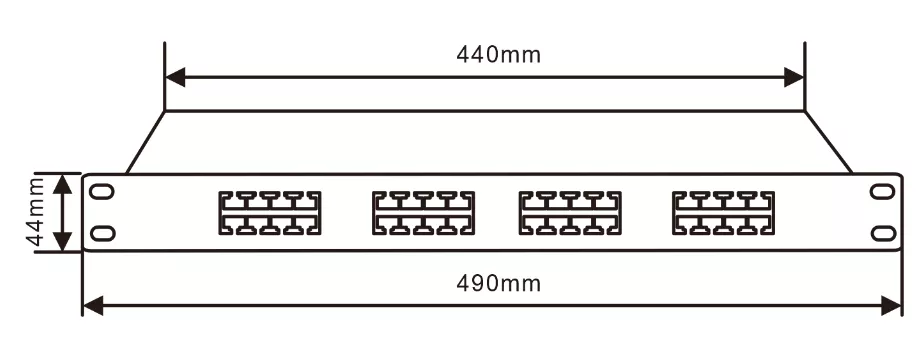 TRSS-RJ45-16 Rack-mounted-dimension