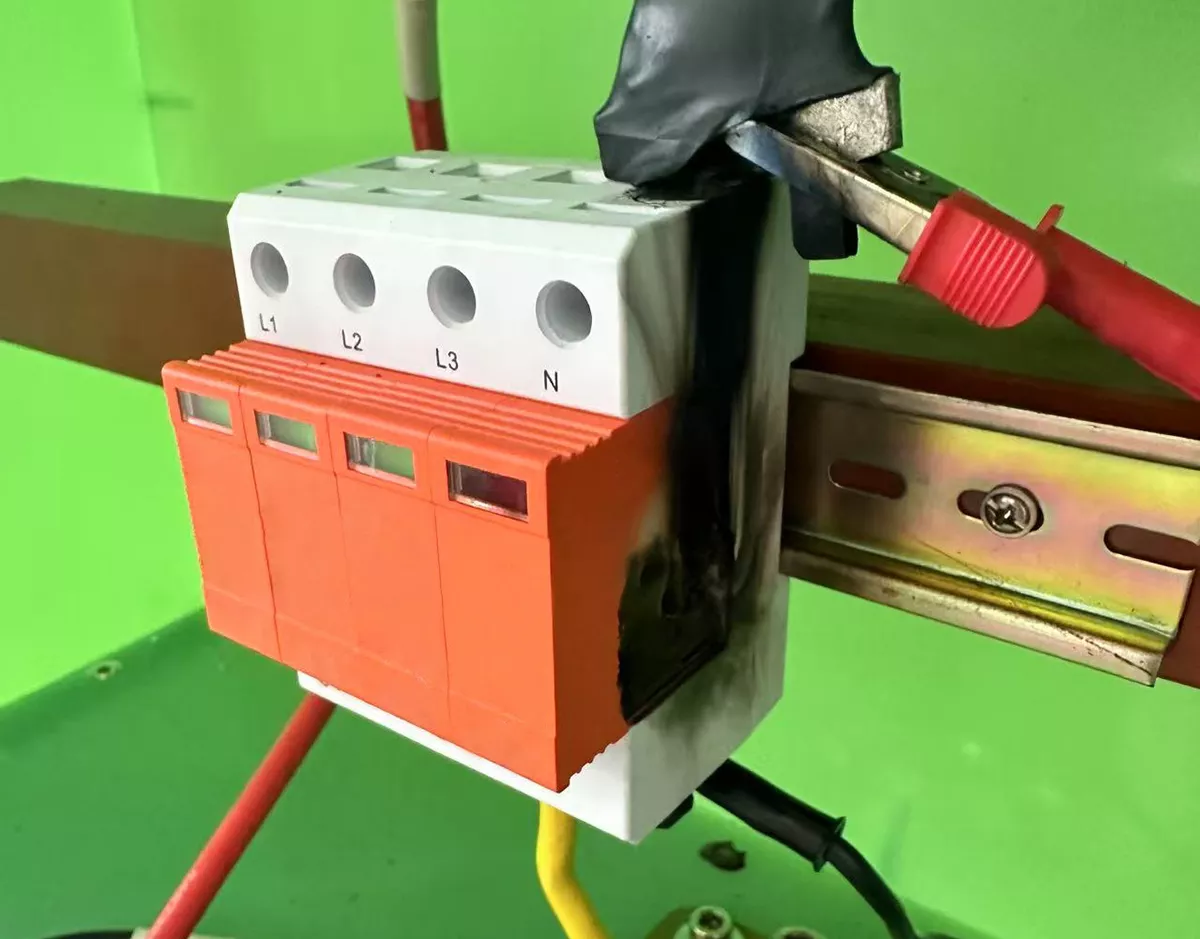 Burnout due to thermal runaway in inferior mov