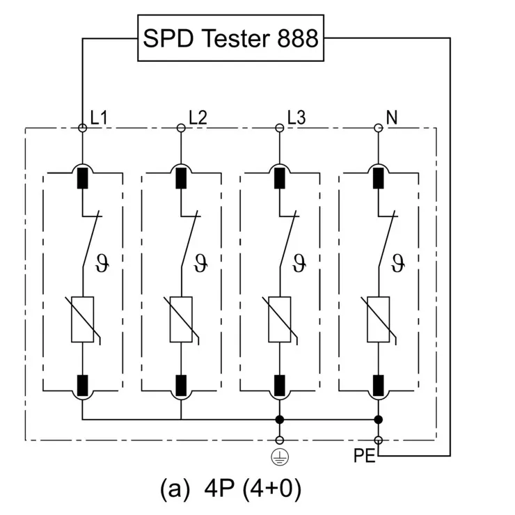 Common mode surge protection diagram