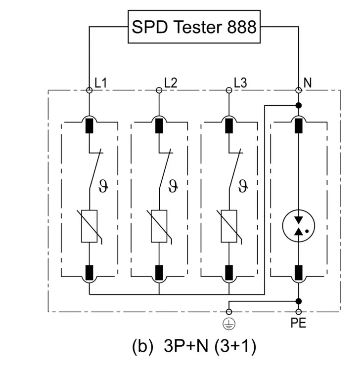 Differentiating mode surge protection diagram