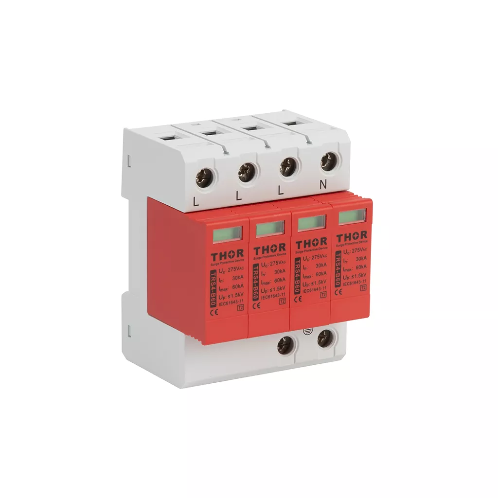 Thor TRS4-B60 surge protection devices for TN-C-S PME earthing system