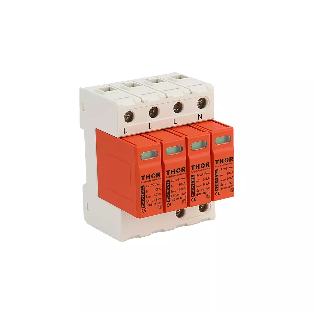 Thor TRS4-B60 Type 2 AC SPD pluggable module design rated In 30kA Imax 60kA IEC 61643-11
