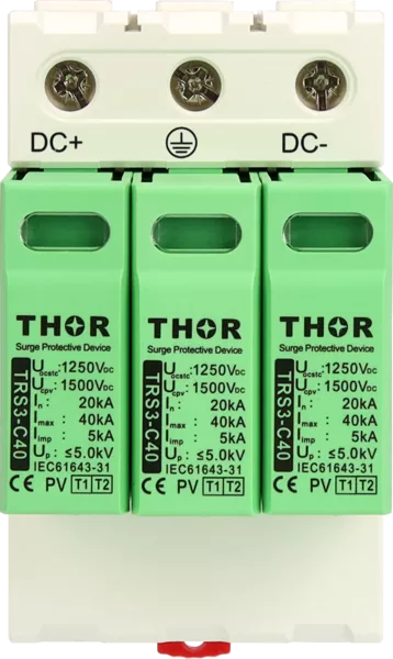 PV SPD key parameters Uc In Imax voltage protection level TRS3 datasheet