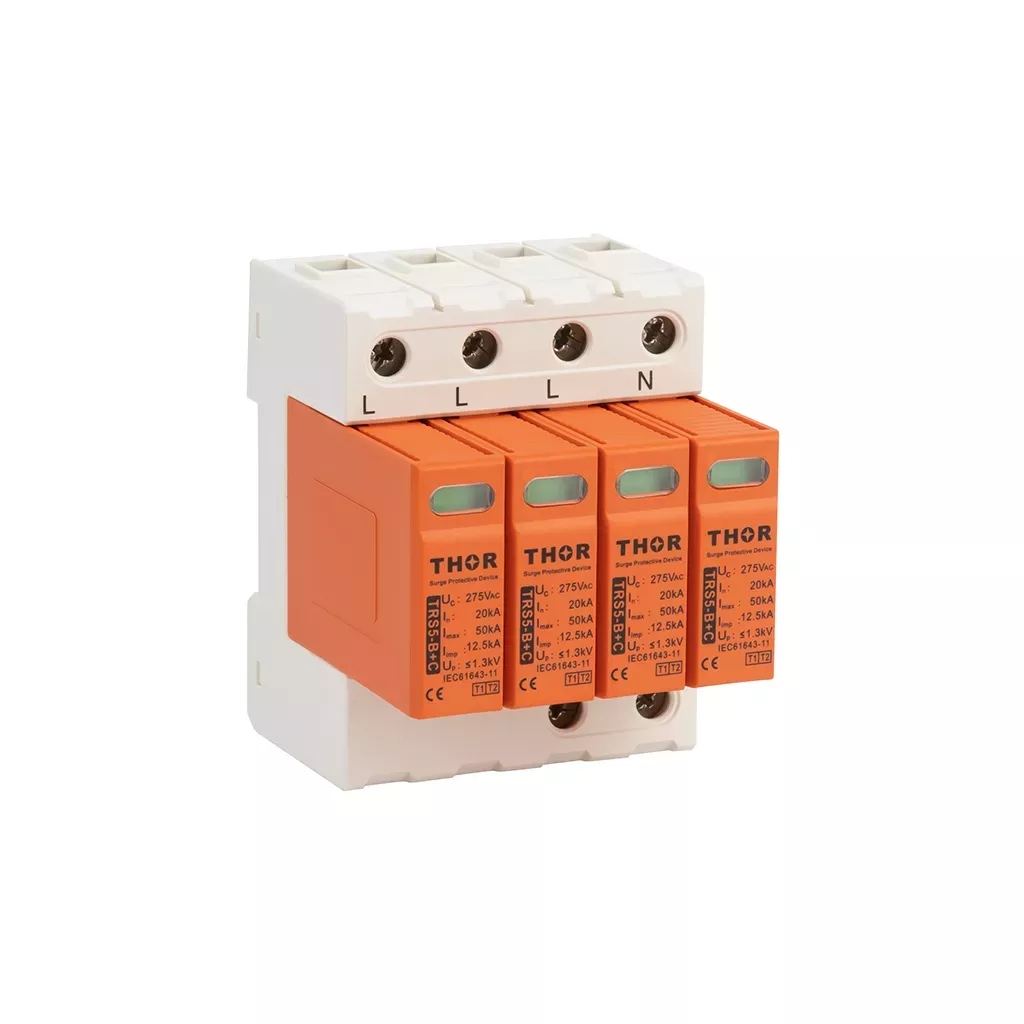 Thor TRS5-B+C Type 1+2 combined AC SPD rated Iimp 12.5kA Imax 50kA IEC 61643-11