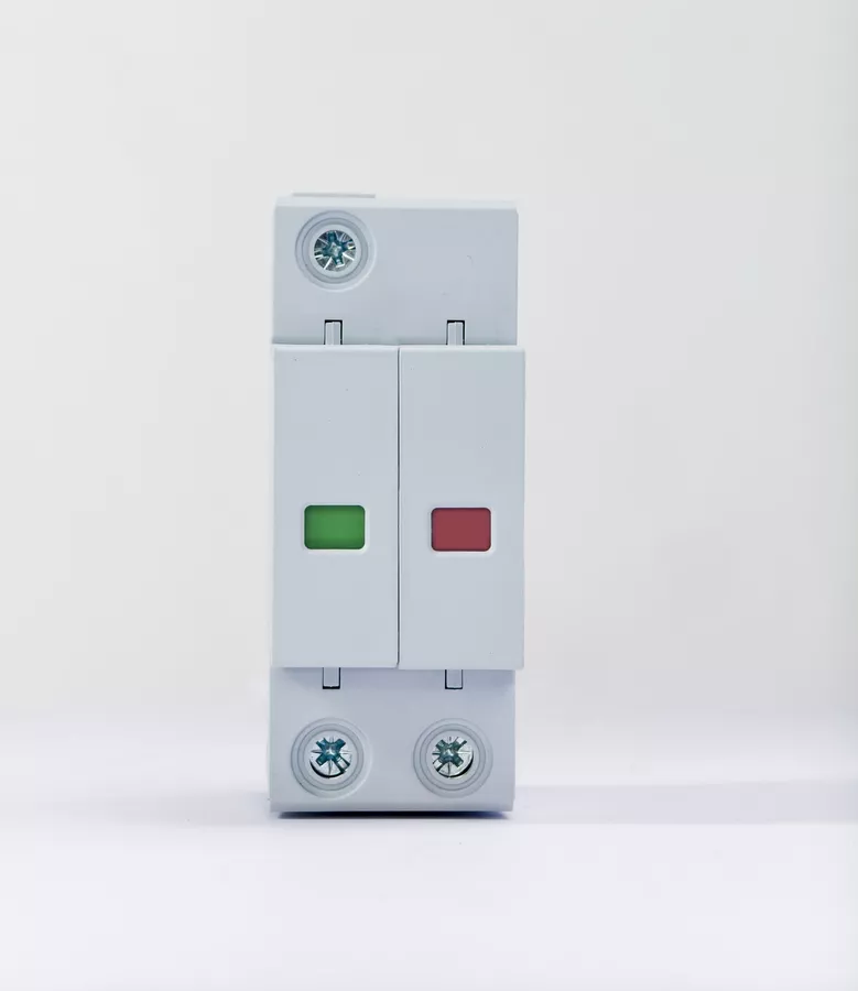 Thor TRS series SPD modules showing green normal and red fault indicator window states