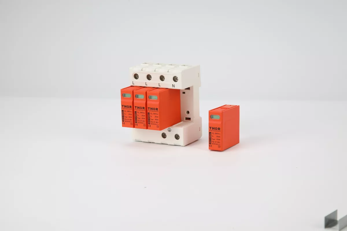 Thor TRS-C40 Type 2 AC SPD pluggable module for circuit breaker panel installation