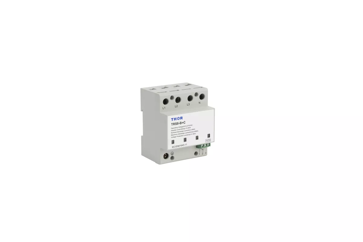 Thor TRS8 Type 1+2 combined SPD with MOV and GDT under IEC 61643-11
