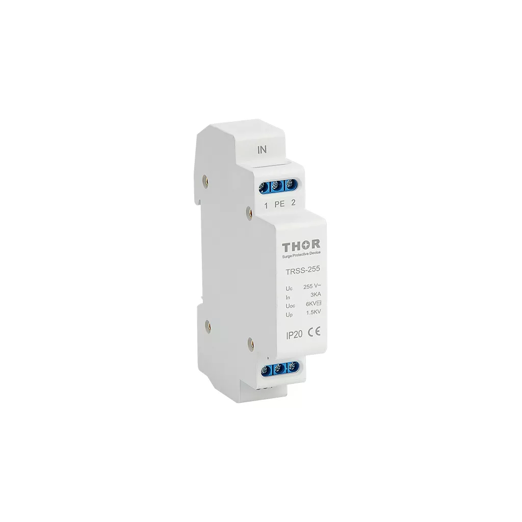 THOR TRSS-255 Type 3 AC surge protection device with DIN rail mounting