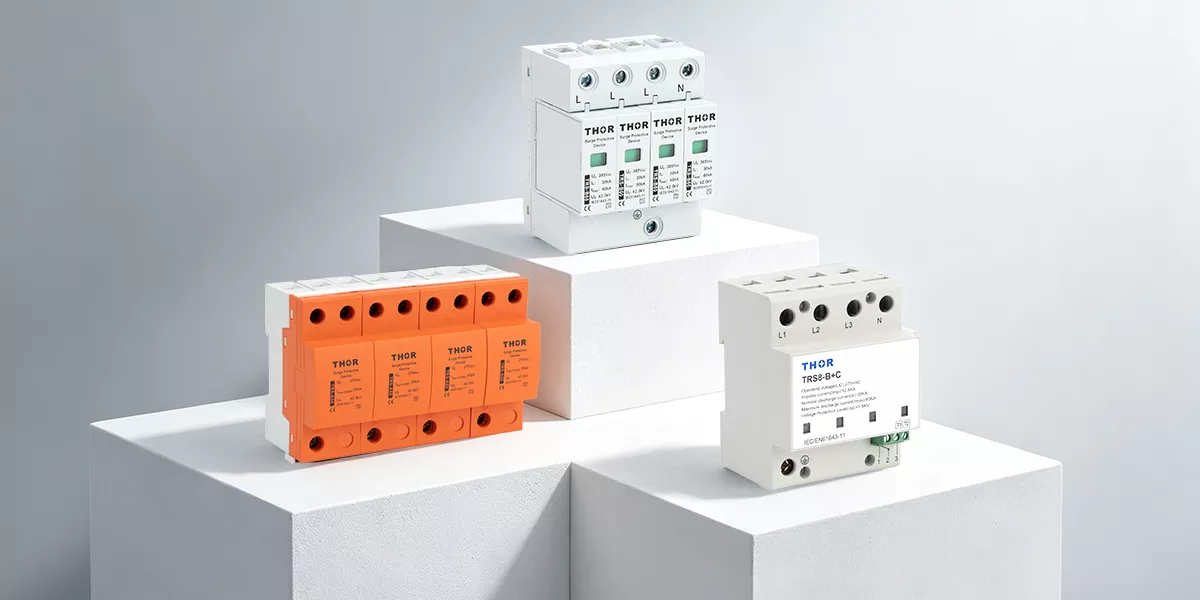 Thor AC surge protection devices for Type 1 Type 2 and combined Type 1+2 applications
