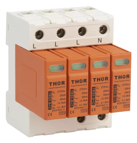 Thor TRS5-B+C four-pole Type 1+2 surge protective device